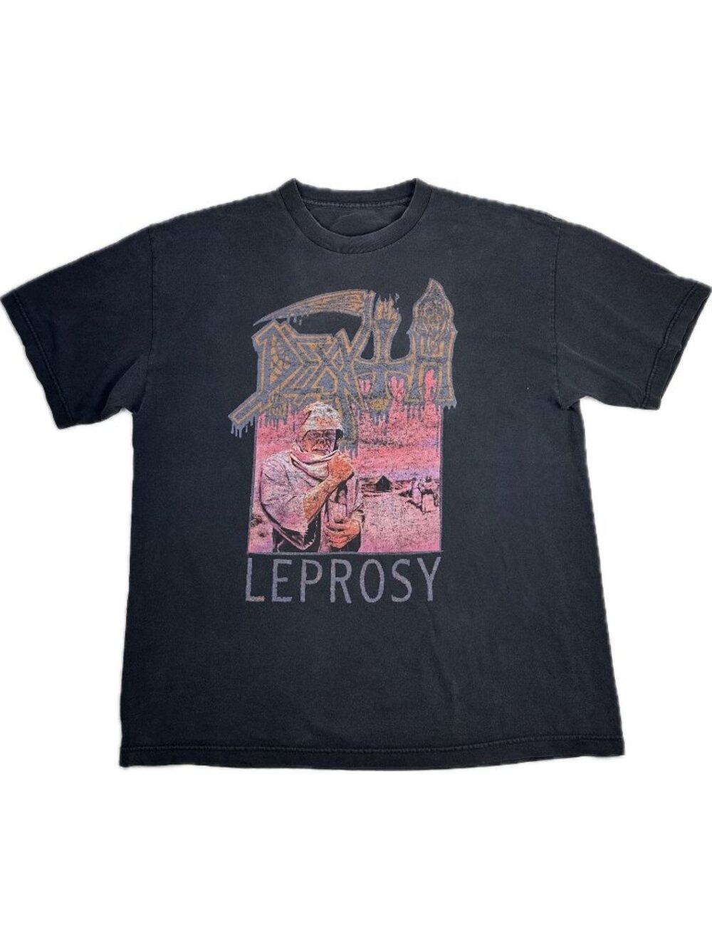 Rare Death Leprosy Metal Hardcore Band EMO T Shirt Black Sz XL *hole